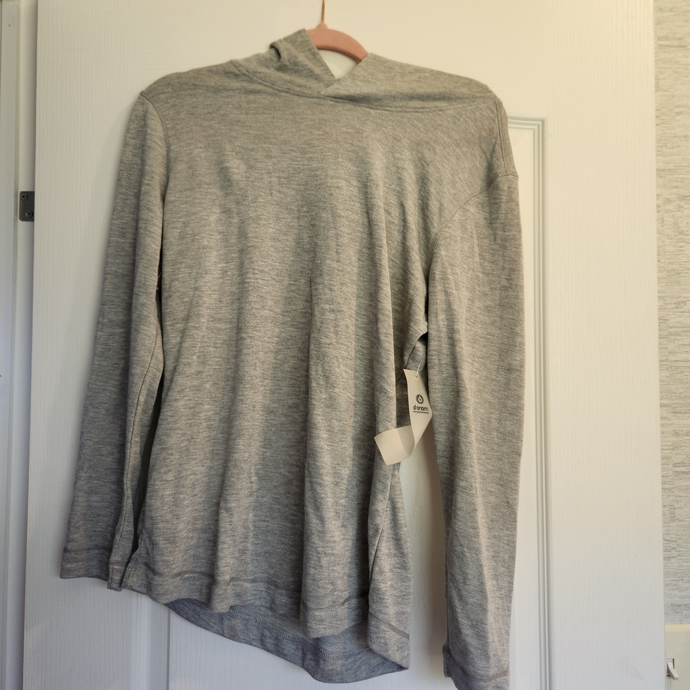 Mono B Gray Blouse Casual Knit Top